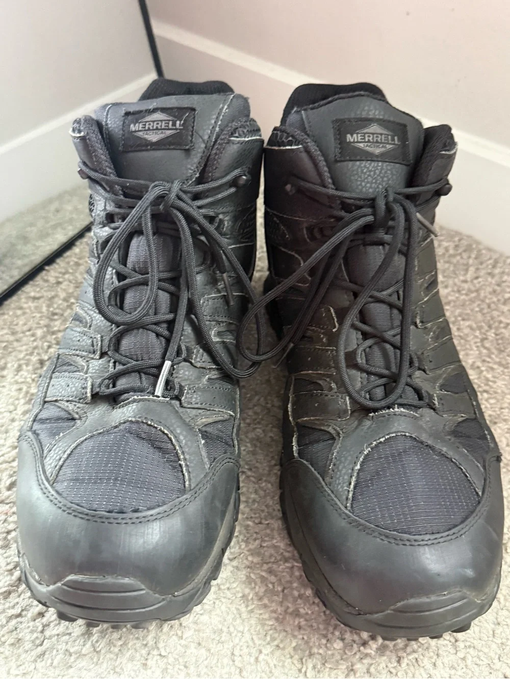 Merrell Moab 2 Mid Tactical Waterproof Boots Men’s 14 Black Hiking Utility Boots